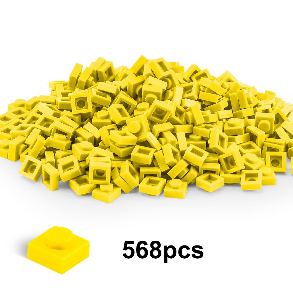 100 g 1x1 niedrige Bausteine, dicke Figuren, 2x2-Steine, Punkte, pädagogische kreative Größe, kompatibel mit Plastikspielzeug für Kinder