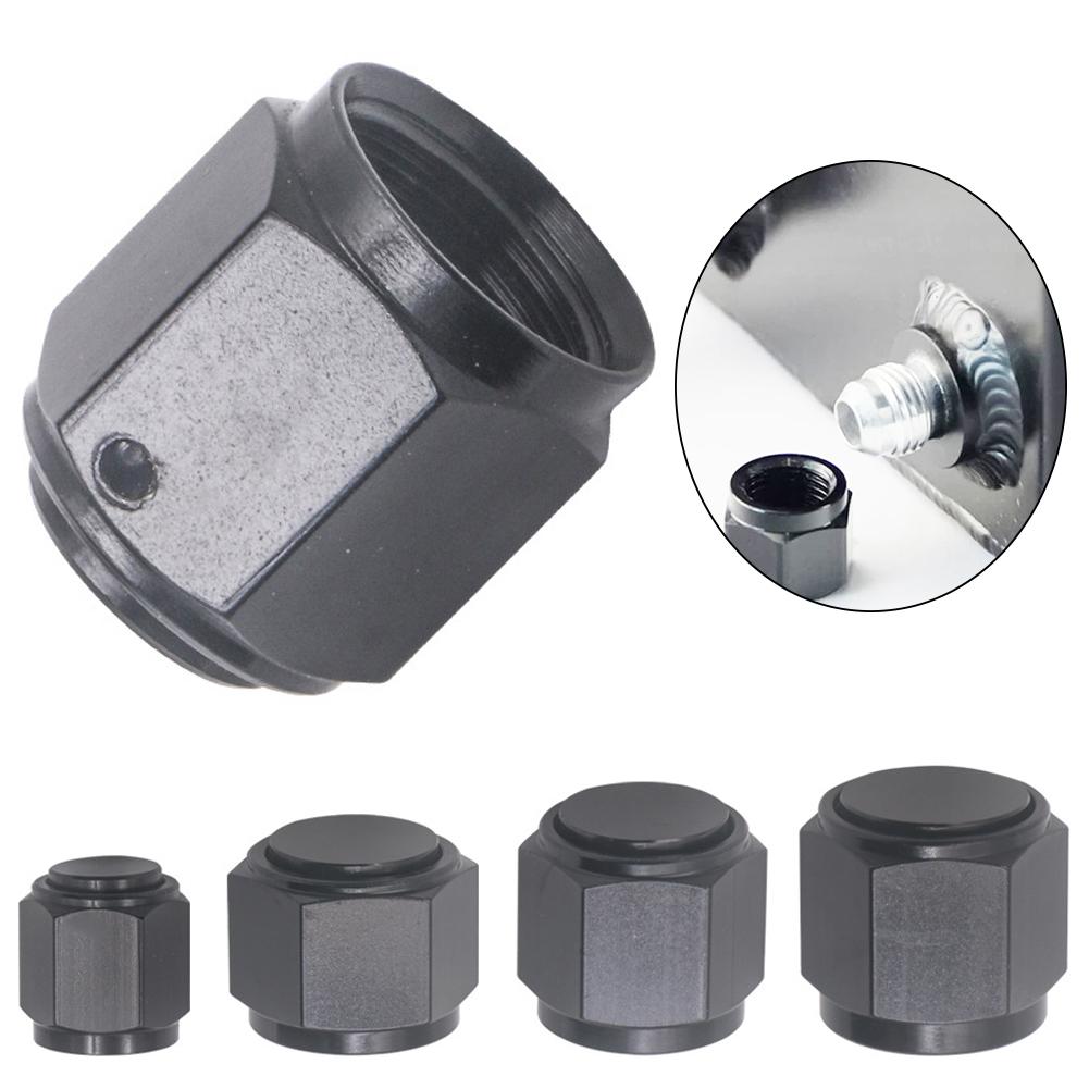 AN4 AN6 AN8 AN10 AN12 Female Flare Cap Block Off Fitting Plug Aluminum Swivel Hex Head Nut Port Adapter for Fuel Oil Line
