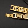 Titanium Steel Magnetic Bracelet Men Geometric Design Anti-Fatigue Stainless Jewelry Cycling Outdoor Activities