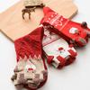 Female Three-dimensional Cartoon Christmas Elk Red Tube Socks
