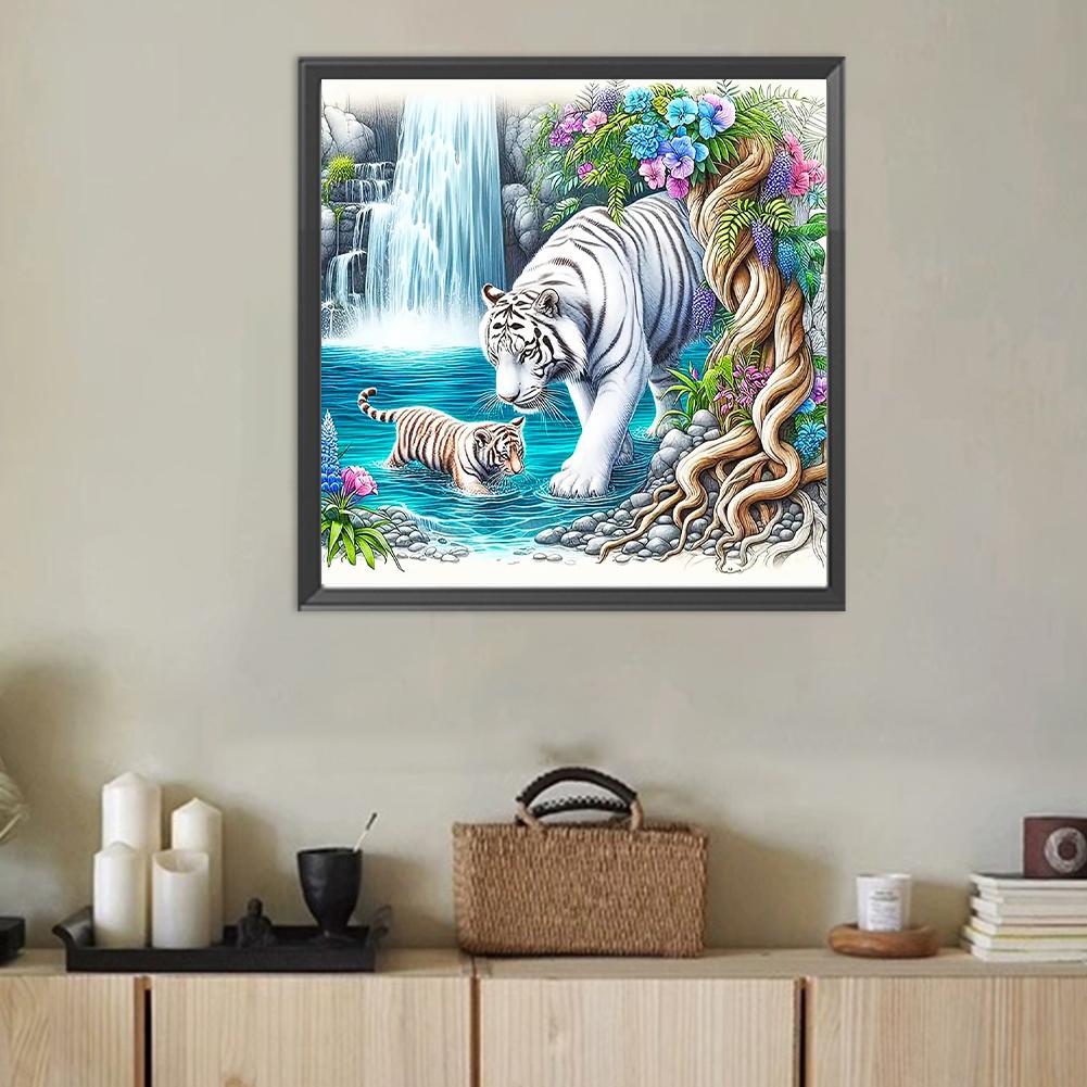 Sada malování podle čísel na plátně Umělecký olej Umělecký obraz zvířat Domácí nástěnná dekorace40x40cm