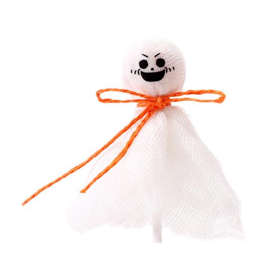 12 Pcs Halloween Ghost Lollipop Wrappers White Cloth Ghost Candy Wrappers for Homemade Candy DIY Trick or Treat Party Decoration