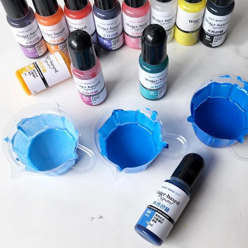 DIY Handmade Mold Color Mixing Pigment 8 Water Based Toner Options for Gypsum Cement Color Mixing Silicone Pigment