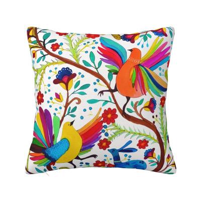 Nordisch Mexikanische Otomi Blumen Amate Sofa Kissenbezug Polyester Mexiko Textil Dekokissenbezug