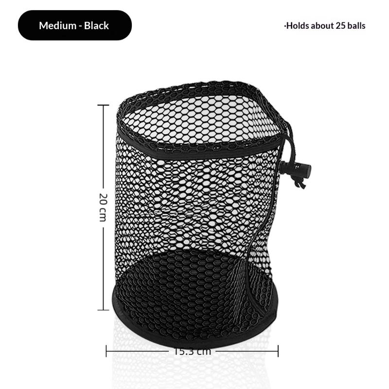 Golf Ball Holding Pouch Durable Drawstring Mesh Net Bag Hold 12/25/50 Balls Portable for Golf Training Competition Travel