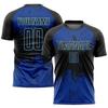Summer Men Custom Name Football Jersey Street Gradient Stripe Trendy Sports Tee