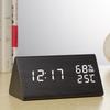 Humidity and Temperature Display Wooden LED Alarm Clock Electronic Alarm Clock  Study