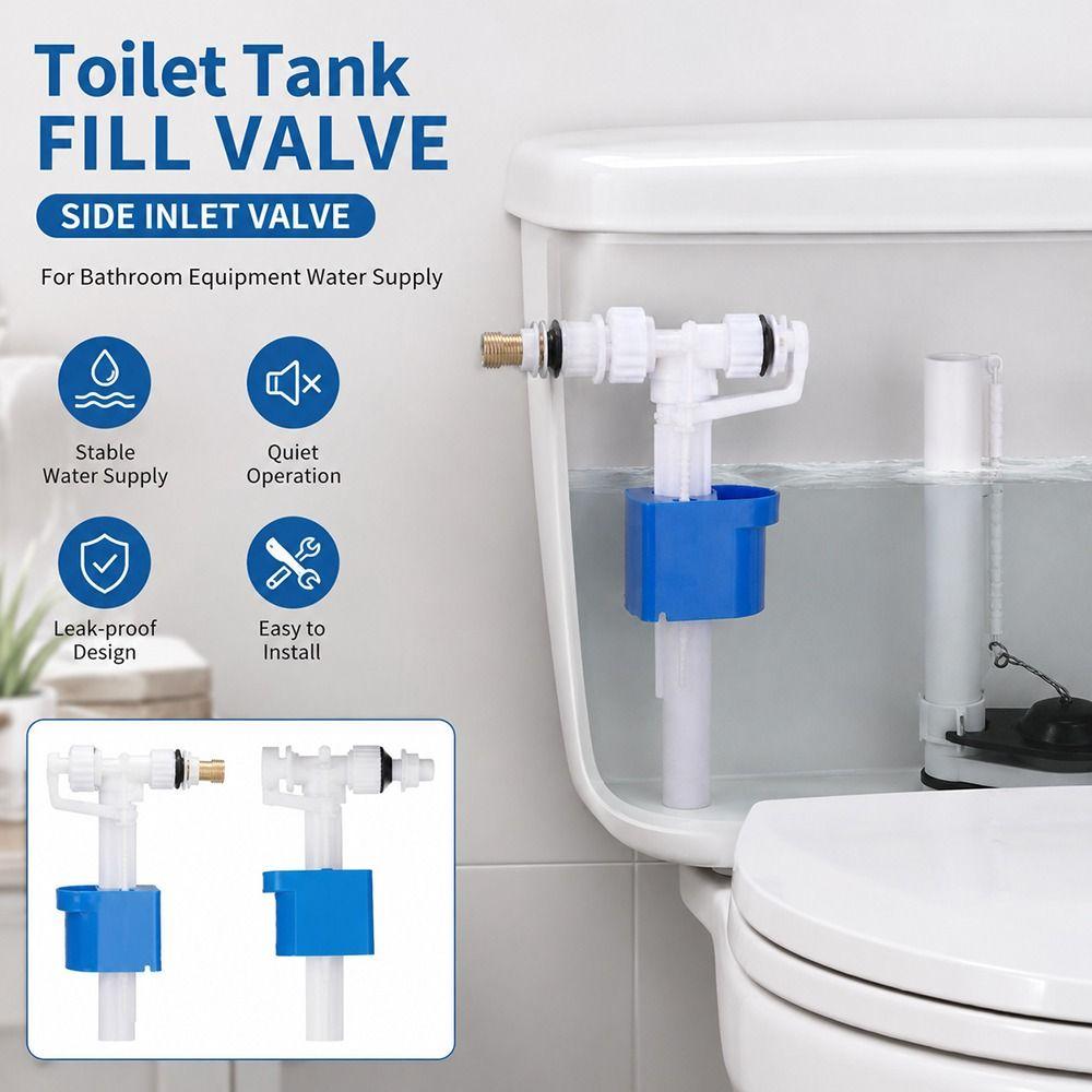 1Pcs Side Mounted Toilet Inlet Valve High Pressure Water Tank Fill Valve  for Toilet Tank Repair