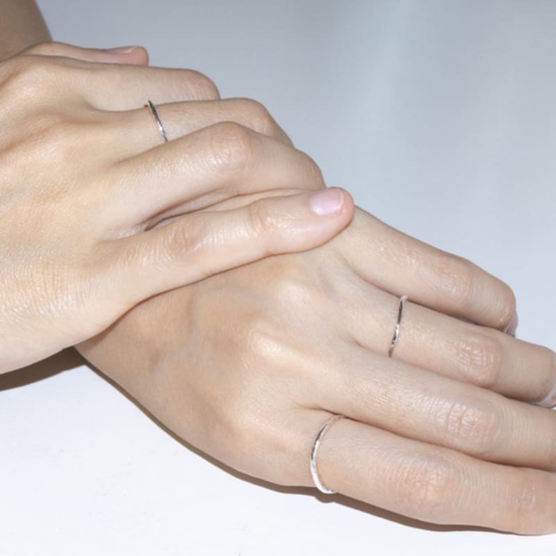 Kiee Oshimu (Silver 925) 010 Skinny Crunch Open Ring