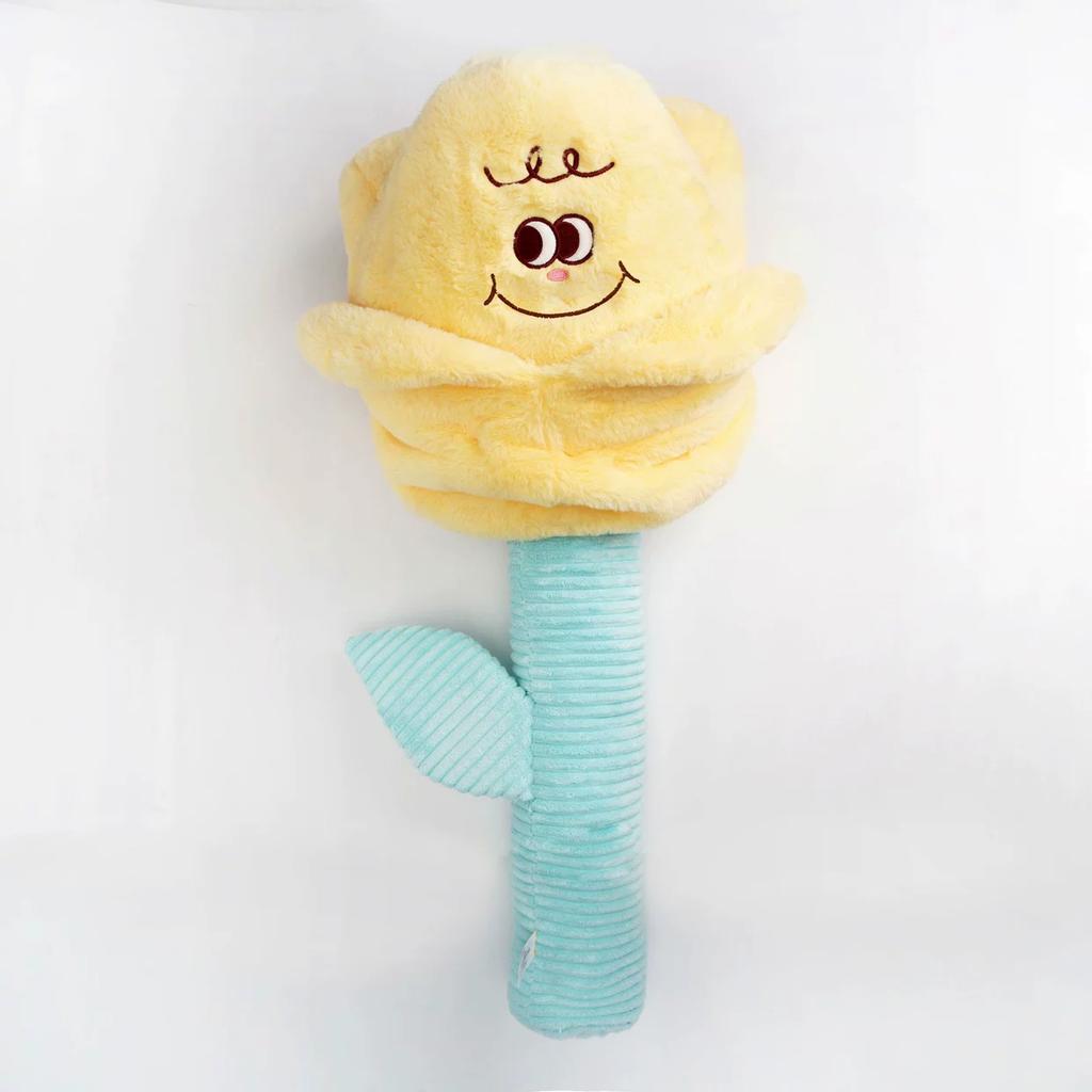 Potdemiel Cute Cartoon Face Plush Rose Plush Toy Valentine'S Day Romantic Gift Chinese Valentine'S Day Gift