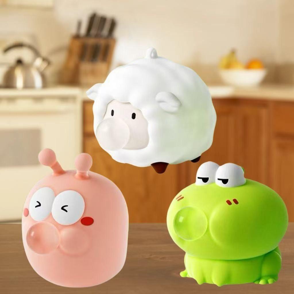 Cute Bubble Blowing Squeeze Toy - Stress Relief & Decompression Artifact, Non-Toxic, 3C Certified