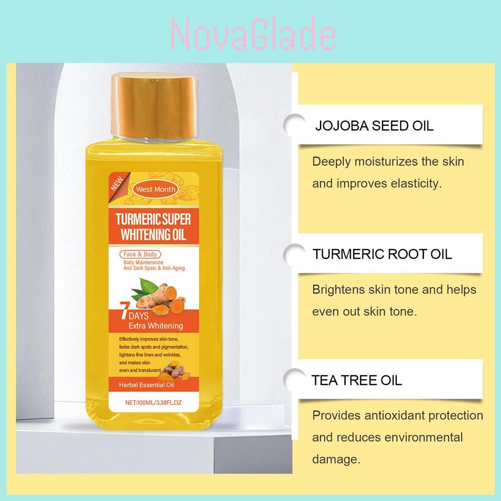 Nourishing Turmeric Body Care Oil For Hydration And Radiance In 100ml Size
