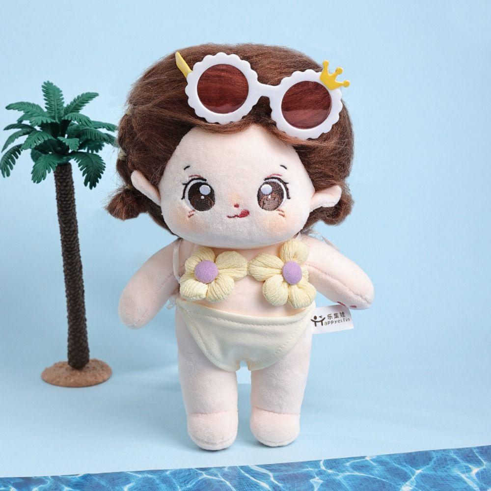 Bikini Set Cotton Doll Swimsuit Suit Strap Pants 20cm Doll Swimming Outfit  Cotton Doll Accessories