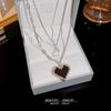 18K Gold Titanium Rhombus Clavicle Chain Necklace - Women’s Trendy Geometric Choker Pendant