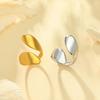 Trendy Women's 18K Gold Open Geometric Waterdrop Stainless Steel Ring