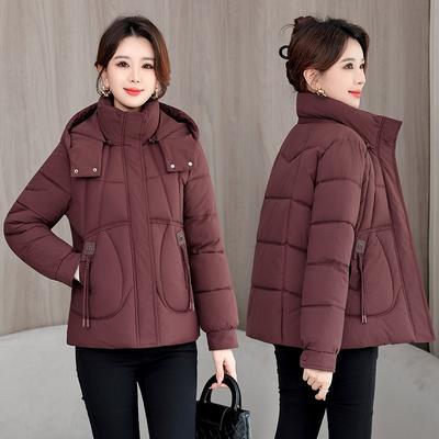 Winter New Down Cotton-padded Clothes Women's Short Hooded Thickened Warm Bread Clothes Fashion Cotton-padded Jacket