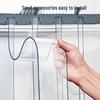 Clear PVC Door Curtain - All-Season Windproof & Insulated Partition for Homes & Shops