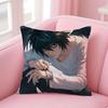 Misa Amane D-Death Notes Pillow Case Anti-Dustmite Pillowcase Invisible Zipper Silky Short Plush Sofa Cushion Cover
