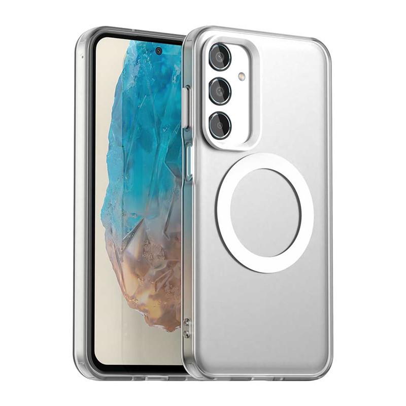 

Чехол для Samsung Galaxy M35 5G Magsafe Беспроводная зарядка Чехол для Samsung Galaxy M15 M35 M55 5G Чехол Противоударный Матовый ТПУ Чехол For Galaxy M55 белый