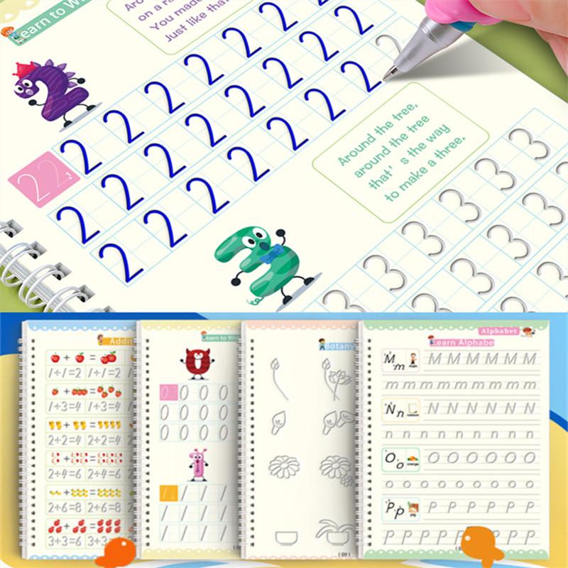 Reusable Magic Copybooks Baby Montessori Toys Magical Drawing Children Pen Control Training Books Kids Learning Educational Toys