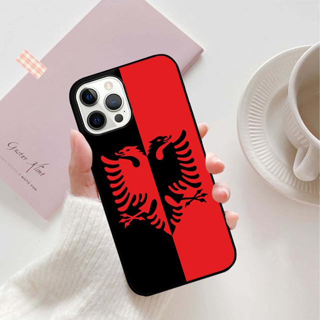 Albania Flag Phone Case Back Cover for iPhone 17 Air 16 15 14 13 11 12 Pro Max Plus Shell Coque