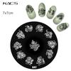 KADS 1PC Round Stainless Steel Nail Art Nail Stamping Plates Manicure Stamp DIY for Nail Templates Classic Series Tools