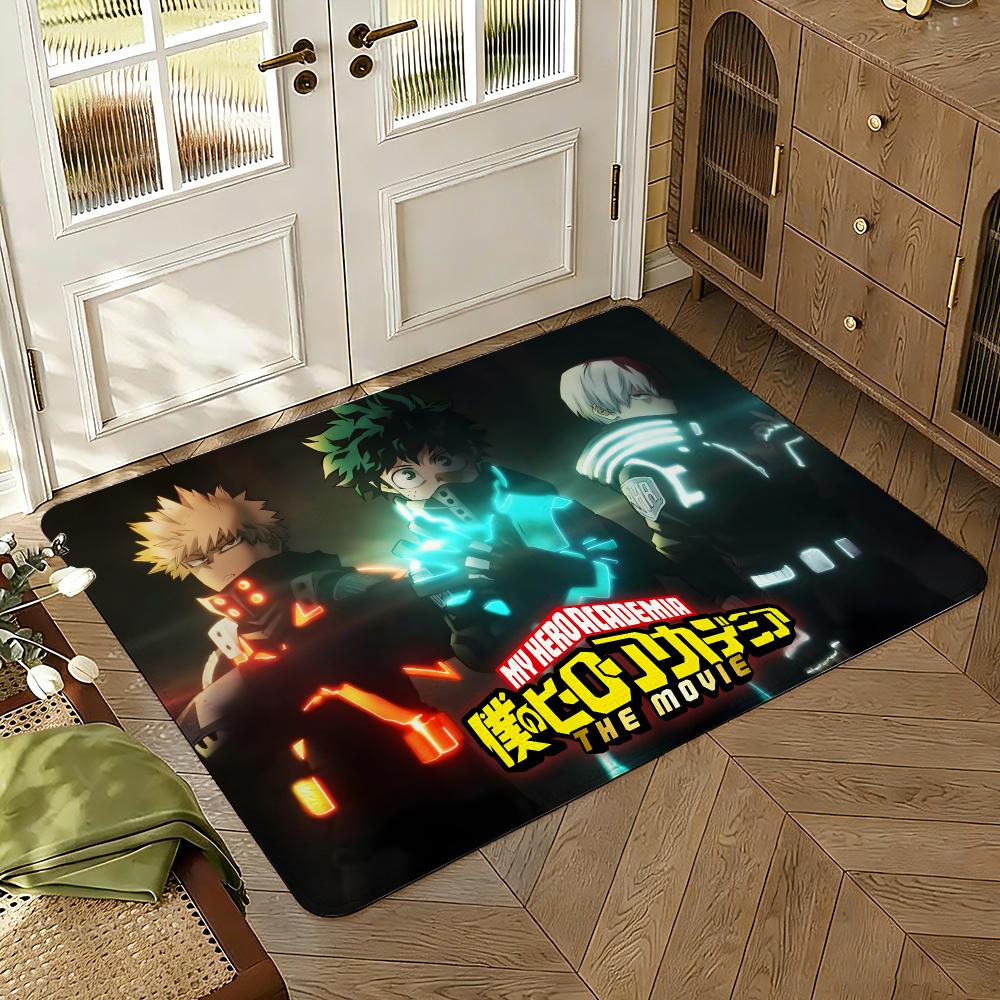 My Hero Academy Bakugou Katsuki American Floor Mat Soft Thickened Non-Slip Bedroom Living Room Door Mat Home Flannel Rugs