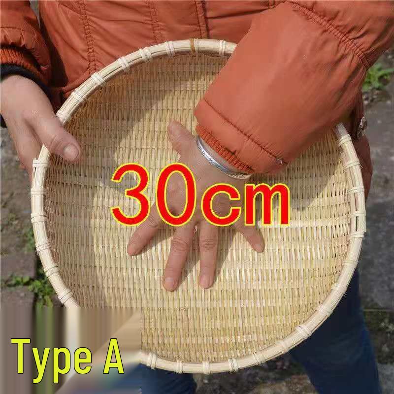 Bamboo Farmhouse Winnowing Basket & Sifter for Drying, Washing, and Steamed Buns