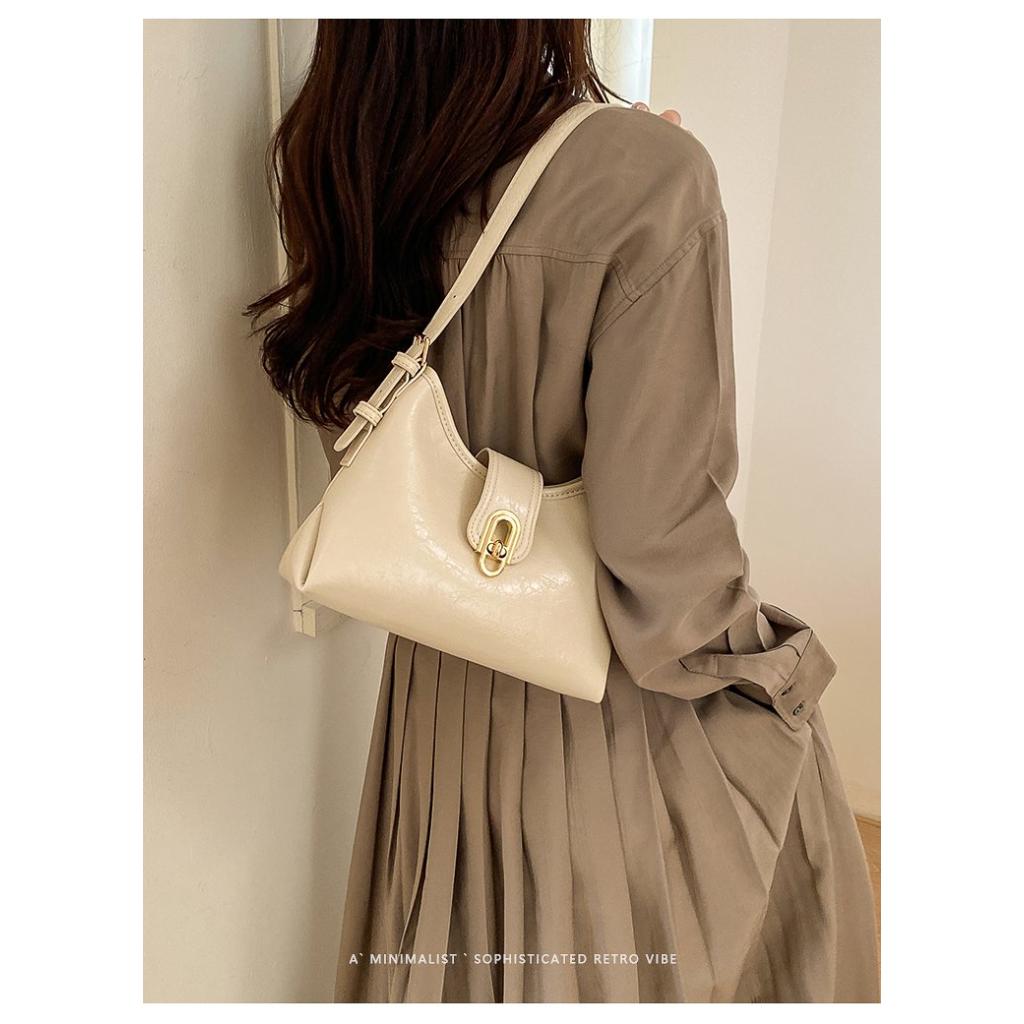 Crossbody Bag Women PU Vintage Lock Daily Commute