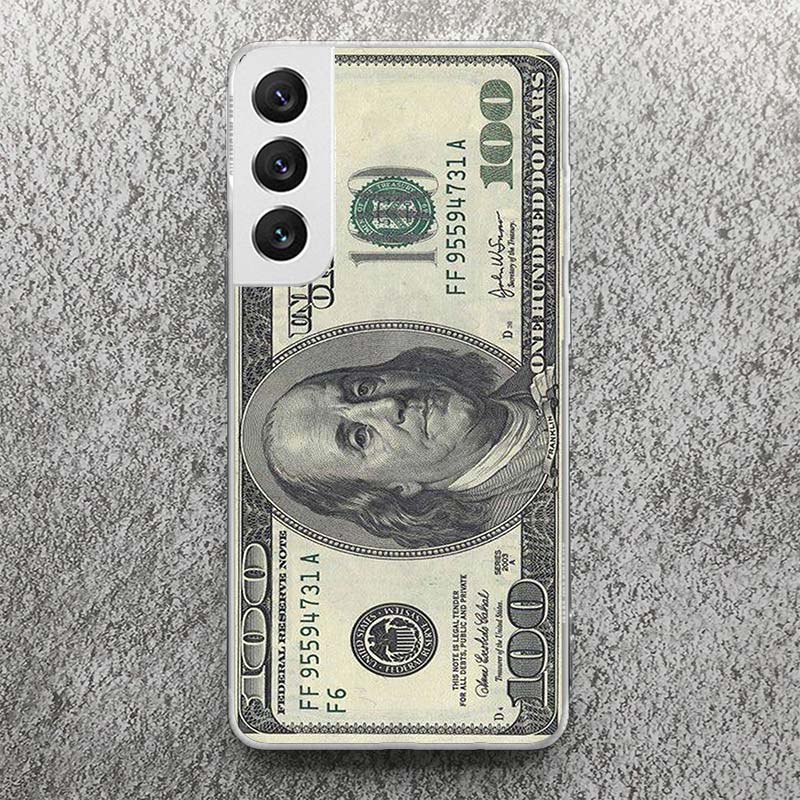 Banknote Dollar Cash Money Print Soft Case for Samsung Galaxy S25 S24 S23 S22 Ultra S21 Plus S20 FE Phone Shell S10 + Pattern Co