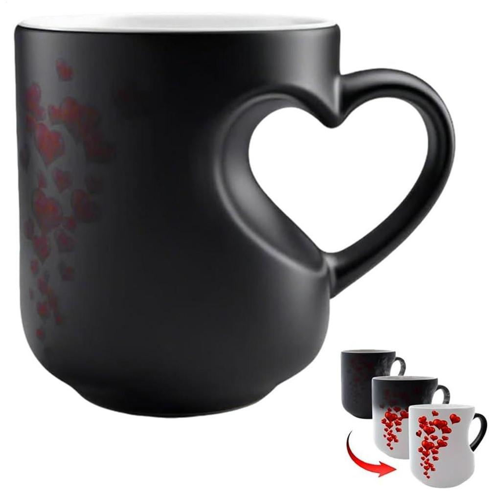 Color Changing Funny Mug Magics Coffee Tea Heat Changing Sensitive Cup Design Drinkware Ceramic Mug Valentine Love Gift Idea