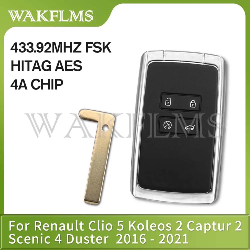 NCF29A1M 4A CHIP For Renault Clio5 Zoe2 Koleos2 Captur2 Scenic4 2016 2017 2018 2019 2020 2021 Smart Remote Car key 433.92Mhz