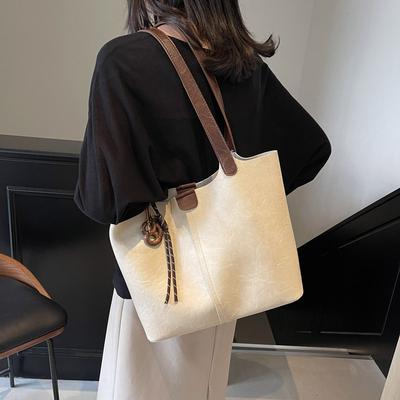 Premium Tote Bag Large Capacity Casual Tote Women's Bag Autumn and Winter New Commuting Lazy Wind Single Shoulder Armpit Big Bag
