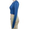 Women's Slim Short Navel Exposed Round Neck Temperament Long-sleeved Tops