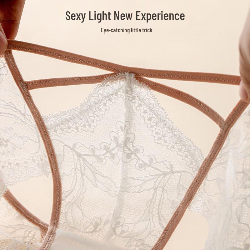 Maniform Women's Sexy Lace Mid-Low Waist Briefs