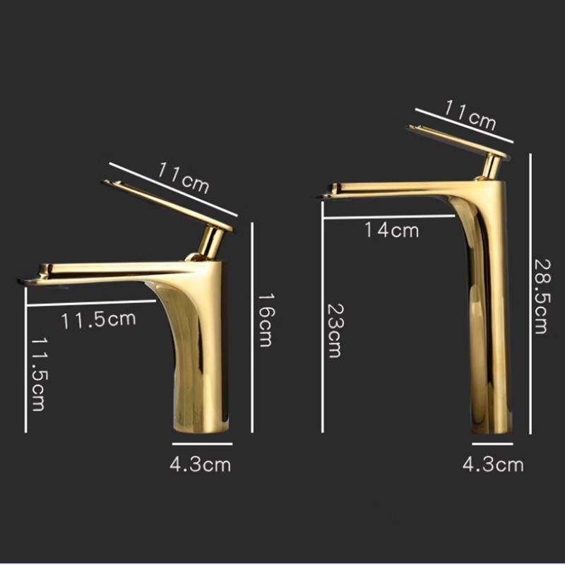 Tuqiu Gold Bathroom Faucet Black Basin Faucets White Gold Sink Mixer Tap Hot & Cold Deck Mounted Grey Lavatory Crane Water Tap