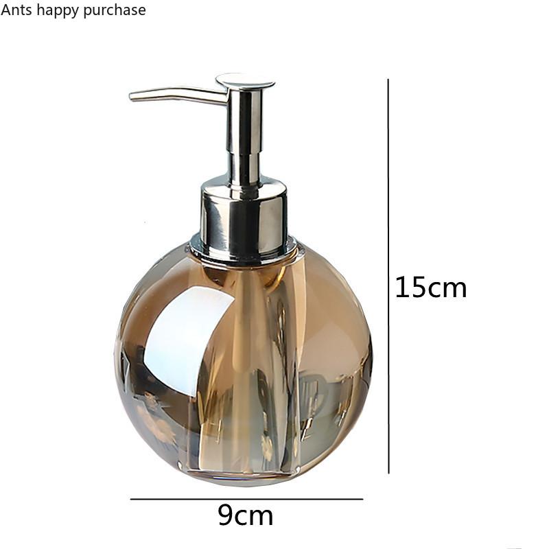 Transparent Crystal Glass Lotion Bottle Hand Sanitizer Bottles Shower Gel Bottle Shampoo Bottles Soap Dispenser Bathroom Product