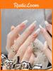 Fashionable Hand-painted Radial False Nails French Blush Nail Style 3283093 National Brand