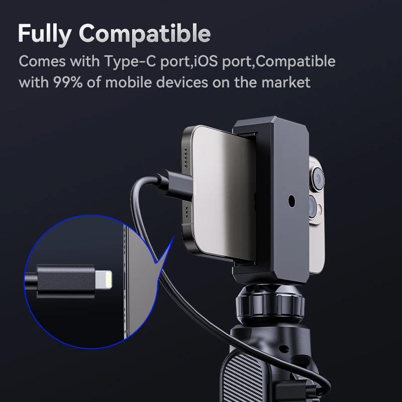 1080P HD Car Inspection Industrial Endoscope Type-C 360° Bi-directional Rotating Joint IP64 Waterproof Camera with 8 LEDs IOS Android Universal