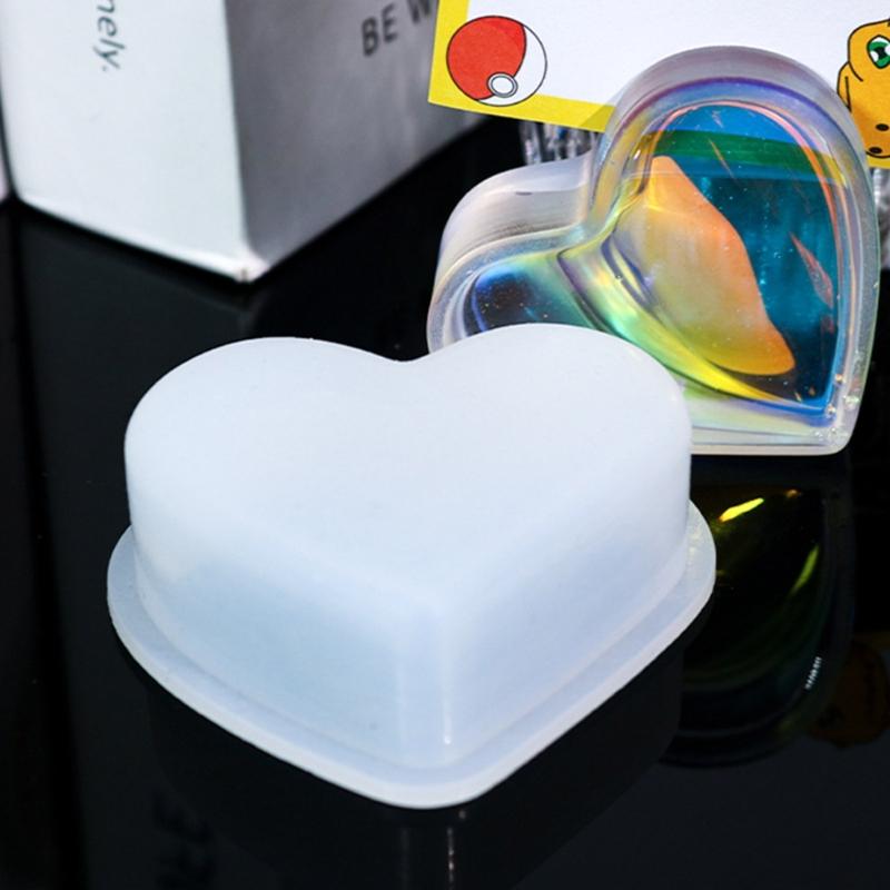 Kartvizitlik Reçine Kalıp Isim Kartı Ekran Standı silikon kalıp Kalp Masaüstü Süsler Kalıp Ofis-Ev Dekor için