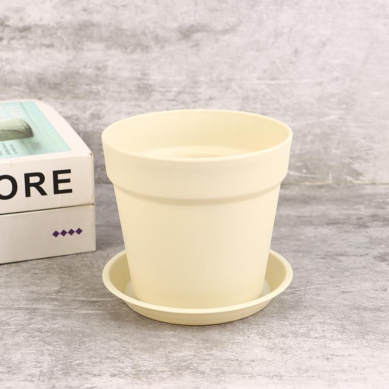 

Пластиковые цветочные горшки с дренажным отверстием и поддоном, маленькие горшки для растений, горшки для рассады, контейнеры для растений бежевый