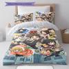 Attack on Titan Pattern Bedding,Quilt Set Quilt Cover Pillowcase Home Birthday Gift (1 * duvet cover + 2 * pillowcase, without core)