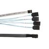 MiniSAS Host SFF-8643 zu 4SATA Backplane-Kabel, 0,5 m mit Sideband für verbesserte Datenintegrität