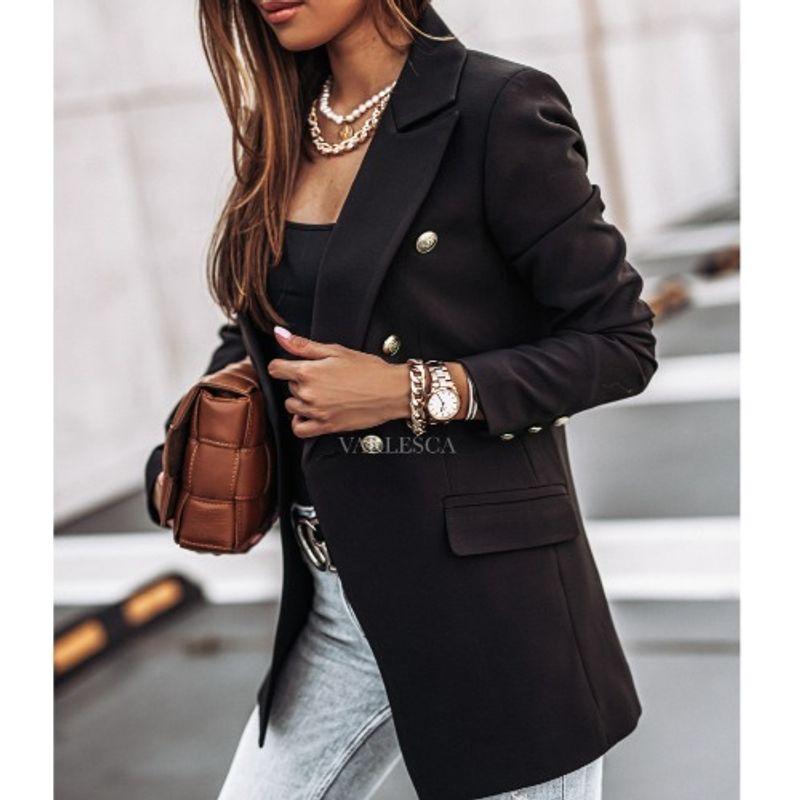 

Весенне-осенний новый приталенный пиджак Black 3XL