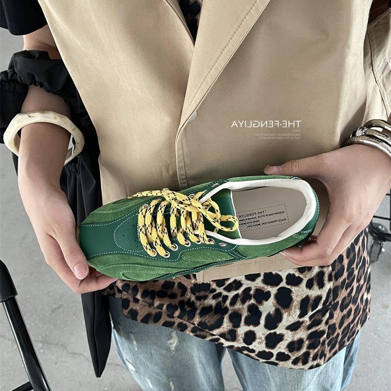 Platform-soled German training shoes women's autumn and winter 2025 new sports and leisure shoes inner height-increasing board shoes retro white shoes