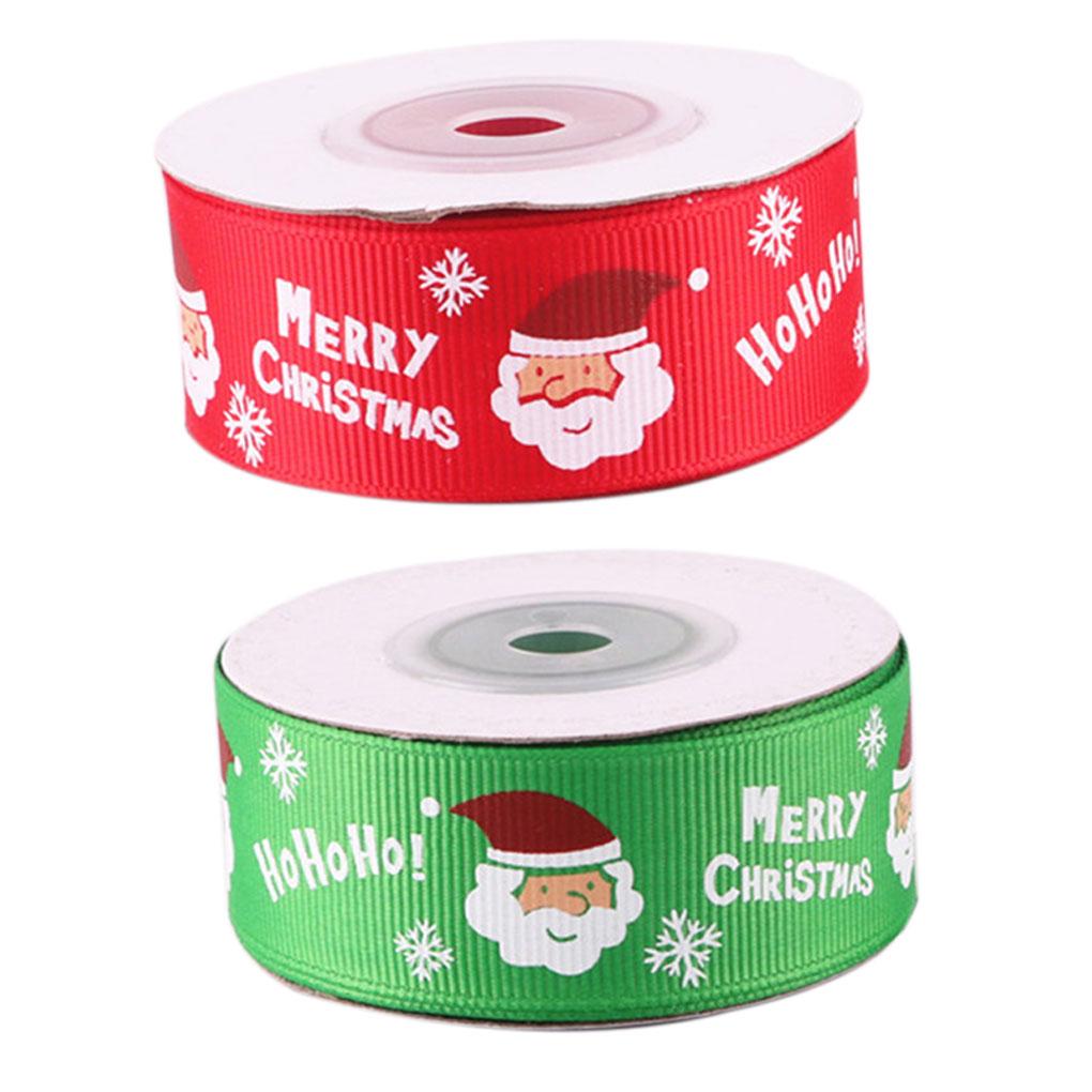 25mm Halloween i Boże Narodzenie Drukowana Rypsowa Wstążka Prezent Kokarda do Włosów Rzemiosło 10 Jardów