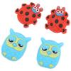 4 PCS Tennis Racket Vibration Dampener Cartoon Animal Shape Tennis Shock Absorber Red Ladybird