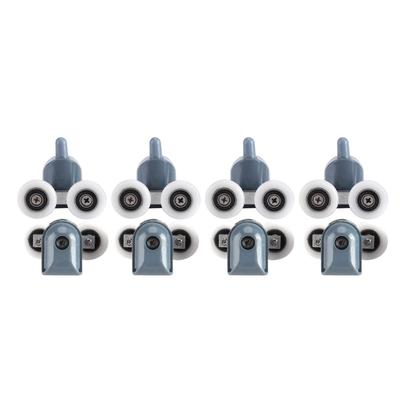 8 X Twin Bottom Top Shower Door Rollers Pulleys Wheels Runners Bathroom Double Wheel