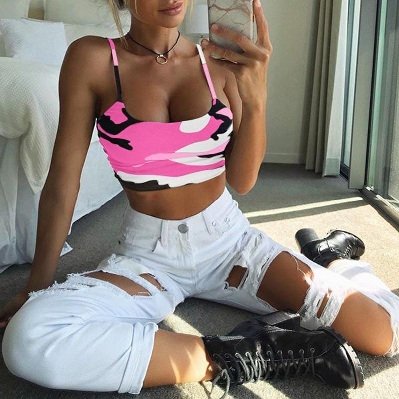 Γυναικείο Σωληνάριο με τύπωμα διαβολικού νύχι Ζαρτιέρες αφαλό