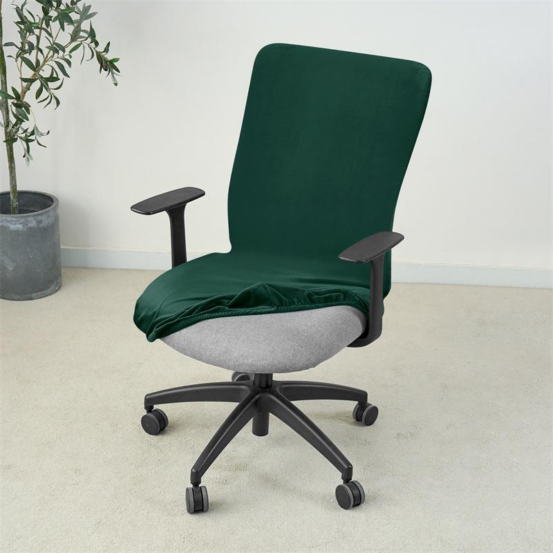 1PC Super Soft Velvet Office Chair Cover Stretch Dust-proof Gaming Armchair Slipcover Non-Slip Rotating Computer Seat Covers
